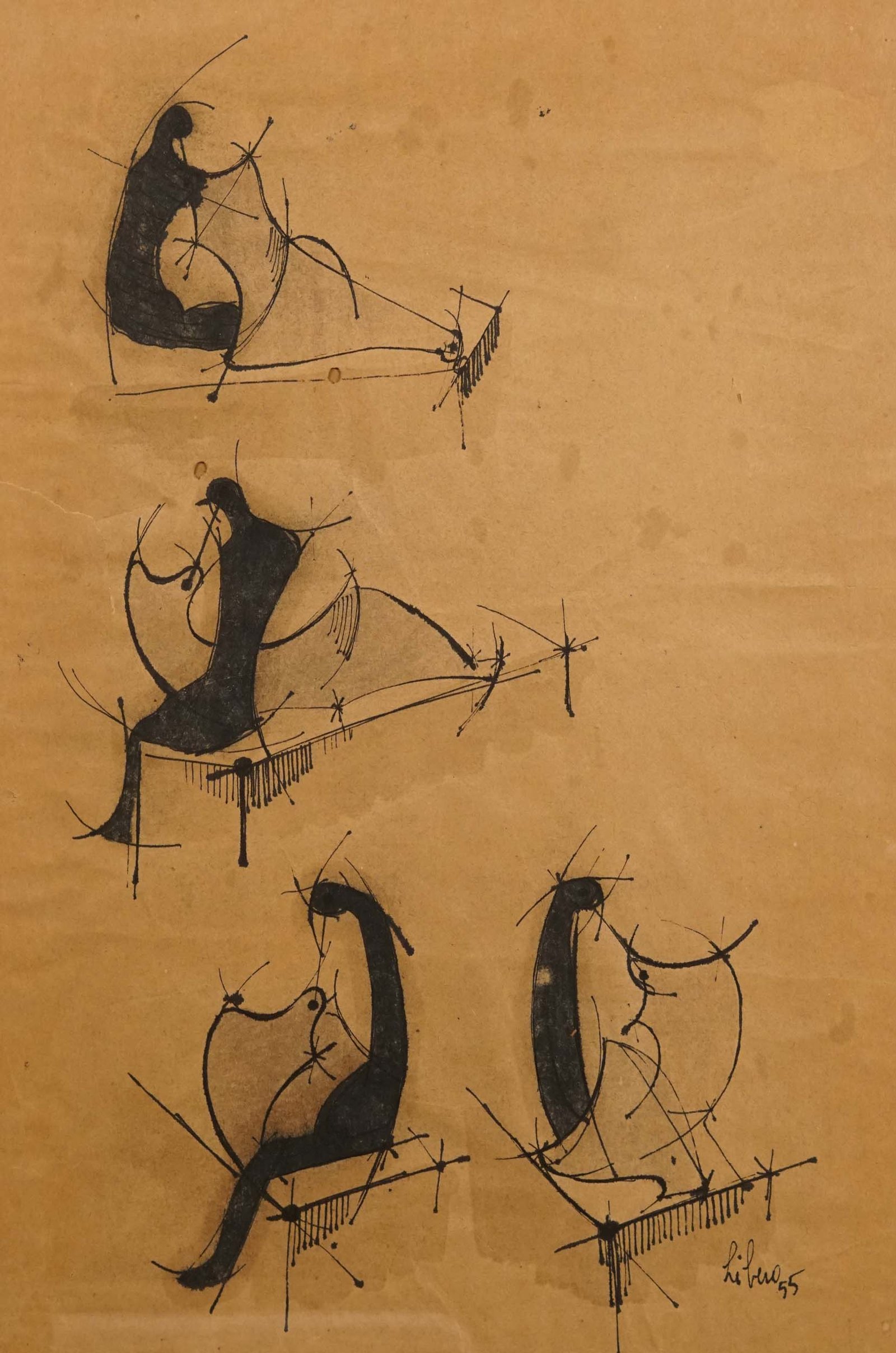 46 - BADÍI LÍBERO - BOCETO PARA ESCULTURA 4 FIGURAS