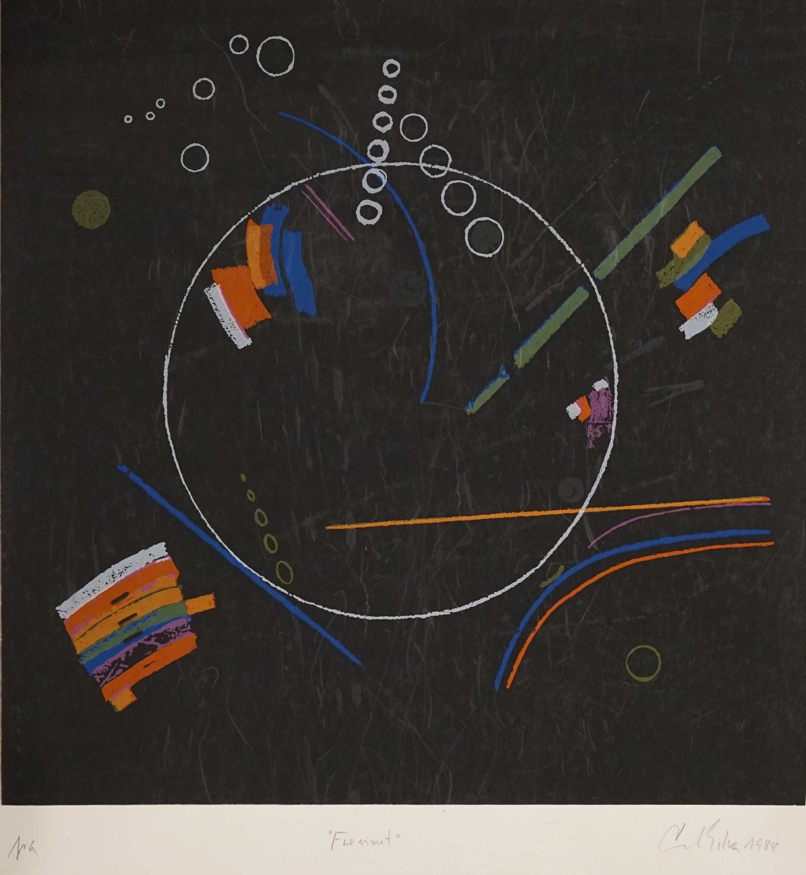 59 - SILVA CARLOS - TRES ACUARELAS Y UNA SERIGRAFÍA (P/A) QUE CONFORMAN UN SOLO LOTE