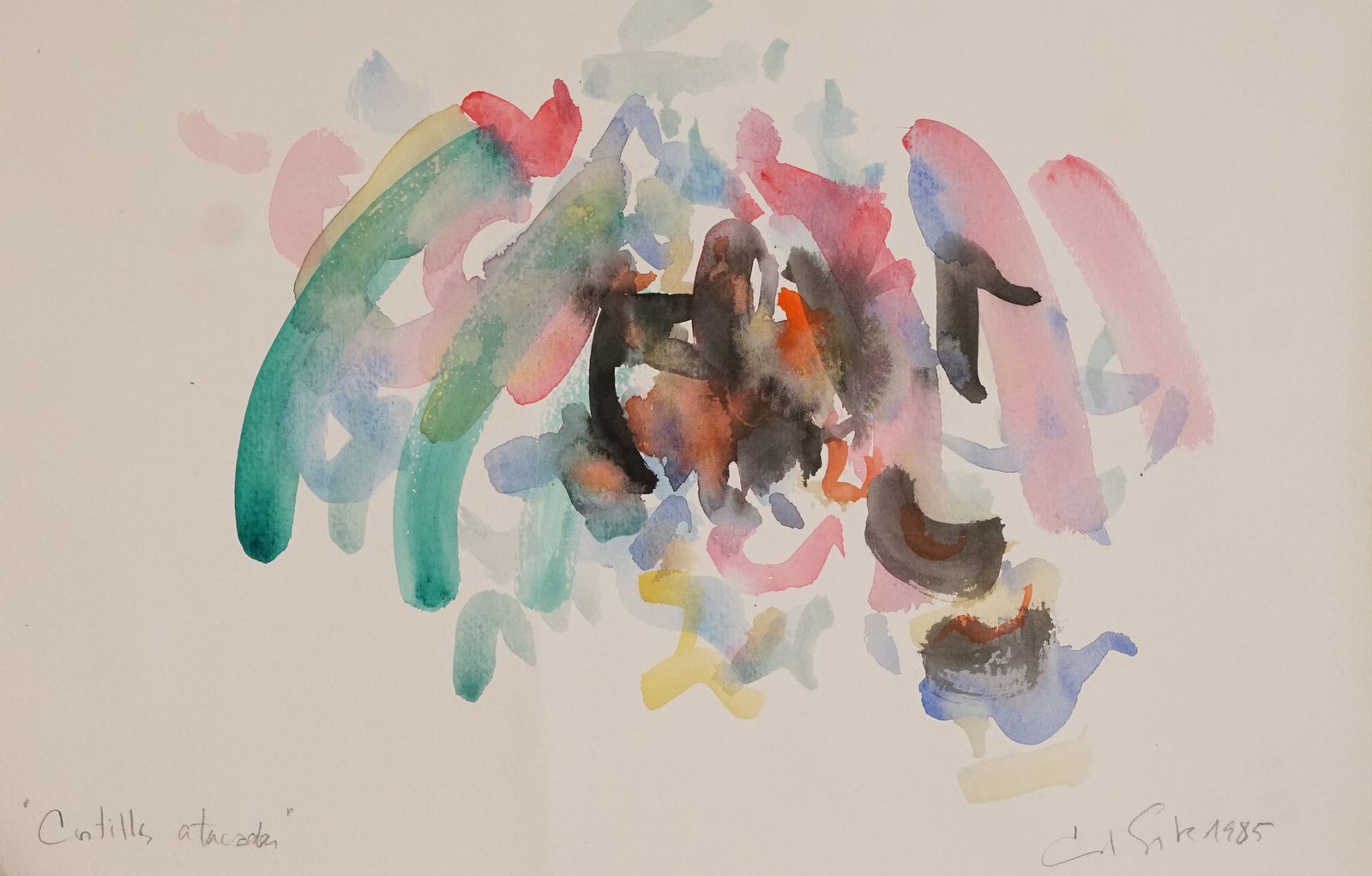 59 - SILVA CARLOS - TRES ACUARELAS Y UNA SERIGRAFÍA (P/A) QUE CONFORMAN UN SOLO LOTE